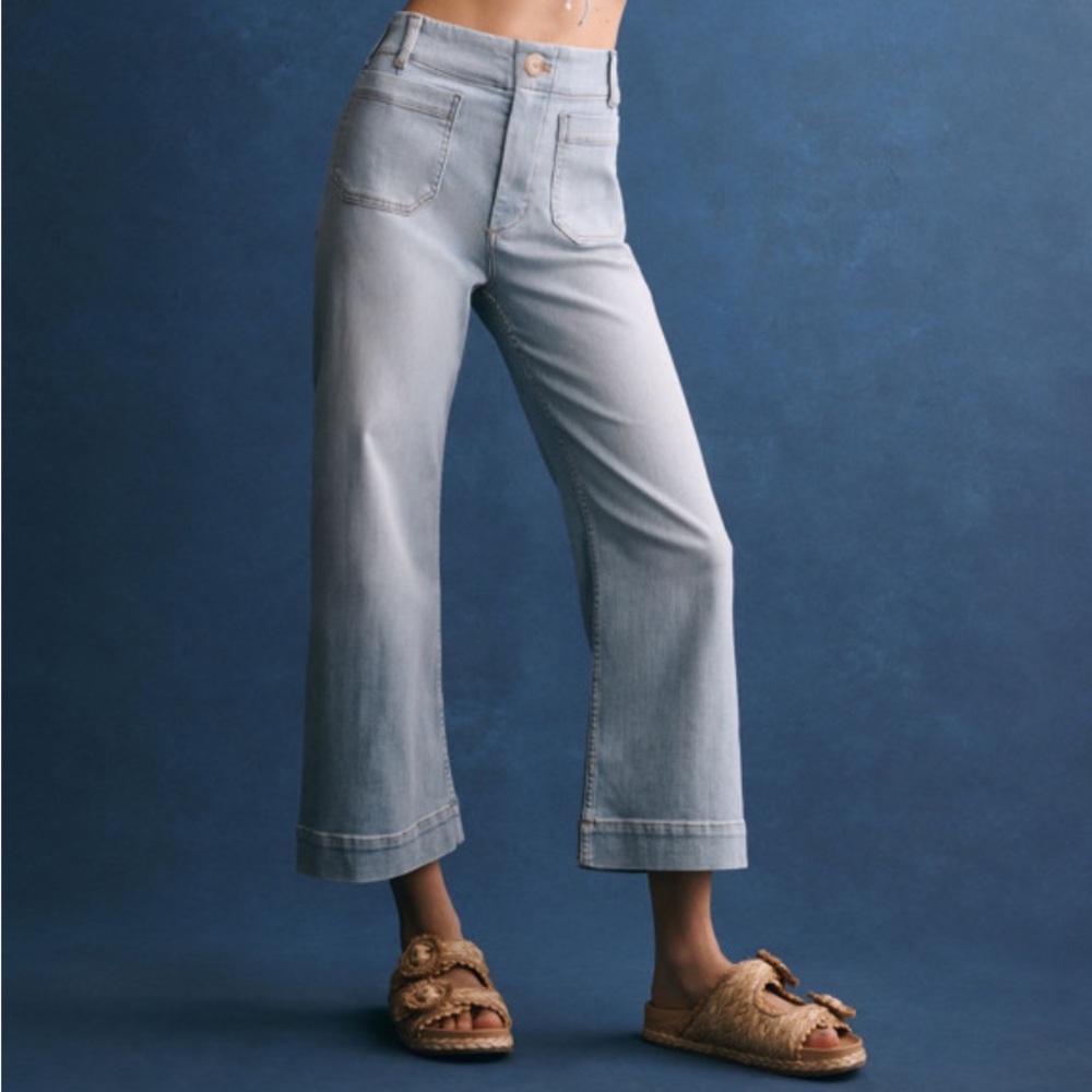 The Colette Denim | Cropped Wide Leg by Maeve | Anthropologie | Size 27